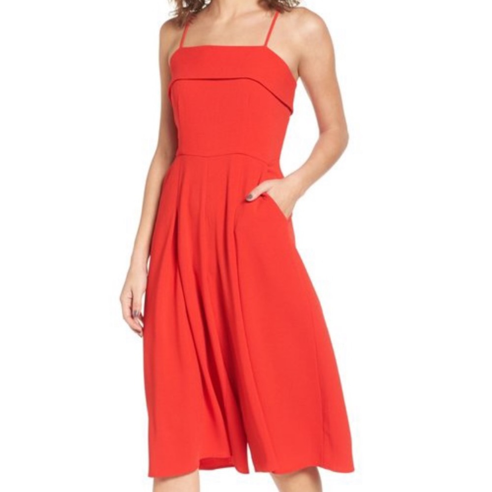 Socialite red jumpsuit
